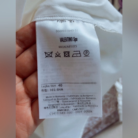 Red Valentino One Shoulder Ruffle Blouse Top With Tie White Size EU 40 - Picture 4 of 4